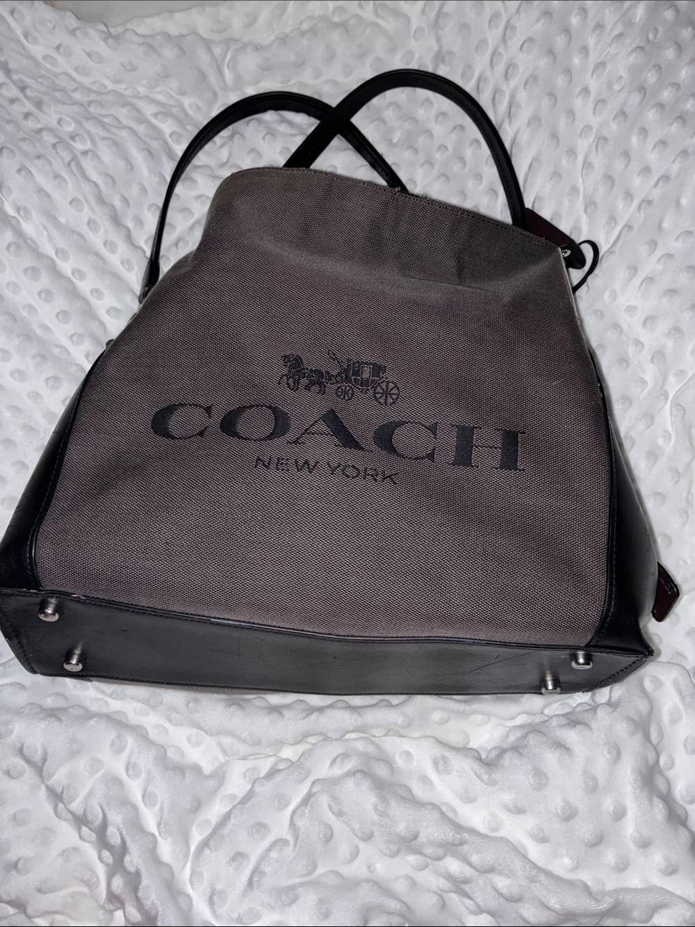 Coach Dalton Charcoal and Black Shoulder Bag (Willing to negotiate price)